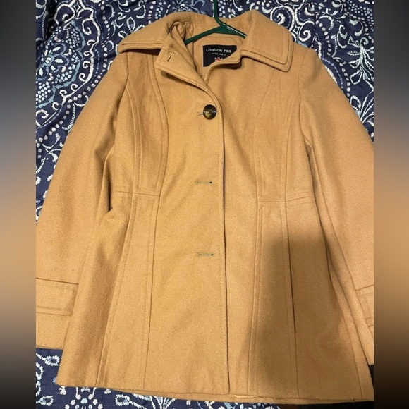 London Fog Tan Peacoat - Picture 1 of 4